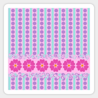 Flowers And Polka Dots Sticker